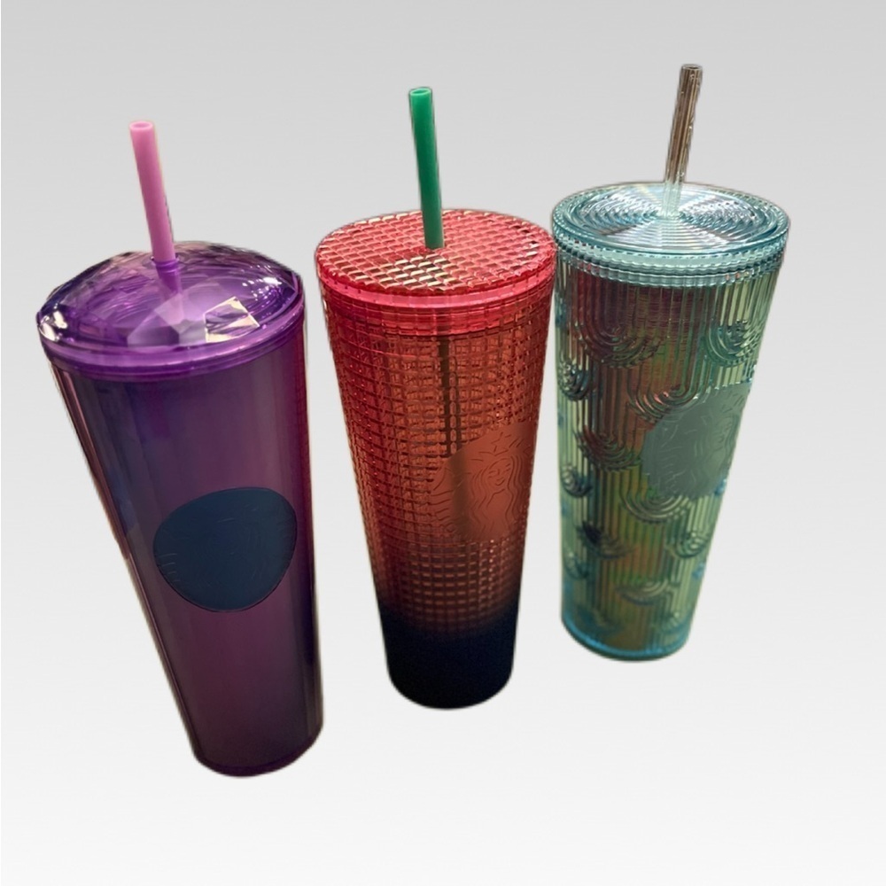 3 STAR WARS Colorful Tumbler Set with Straws 24 OZ /710ML